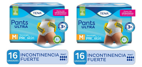 32 Bombachas Descartables Tena Pants Ultra Talle Mediano