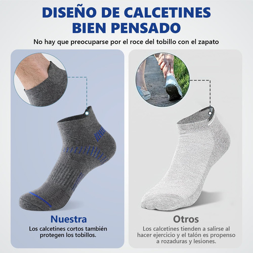 Calcetas Para Hombre 8 Pares, Calcetines Deportivos Algodon