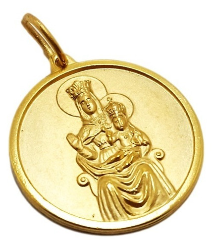 Medalla Virgen Del Carmen - Plaqué Oro 21k - 22mm