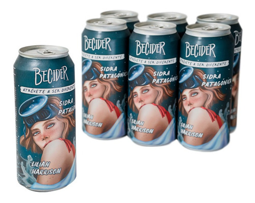 Sidra Patagónica Becider - 6 Latas De 473 Cc