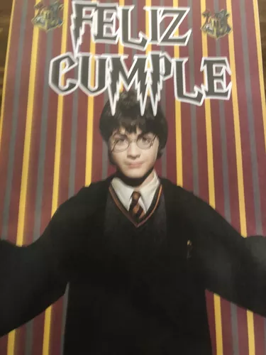 Cartel Afiche Feliz Cumpleaños Carton Harry Potter 32 X44 Cm