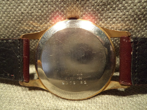 Precioso Reloj Handor Antiguo 1955 Oro Plaque 18k Seminuevo! Bordó Oro Rosado Champagne (Usado)
