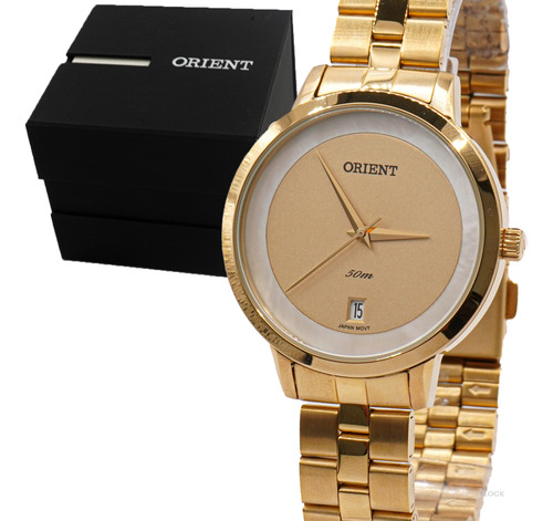 Relógio Orient Feminino Dourado Aço Original Garantia Barato