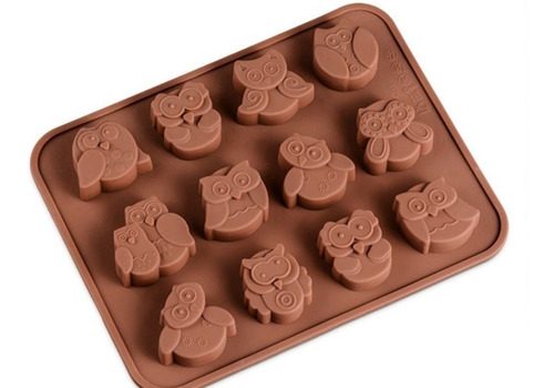 Molde Silicon 12 Buhos  Hielo Chocolate Jabon