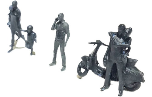 Figuras Y Moto Para Pintar Ho 1/87 Personas Para Maquetas