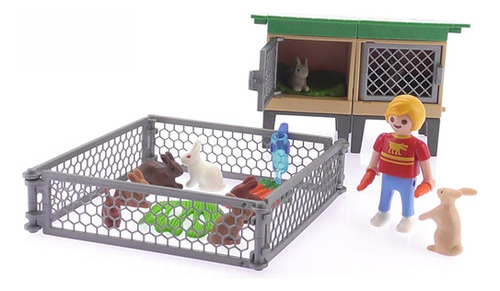 Playmobil 6140 Country Granja Conejeras Conejos Orig Intek