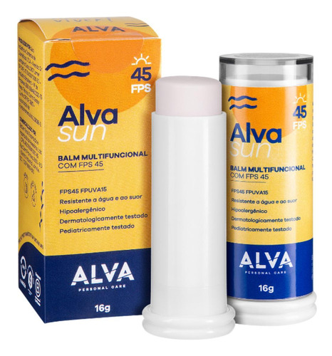 Balm Vegano Multifuncional Com Fps45 Alva Sun 16g