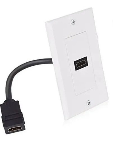 Placa De Pared 1 Puerto Hdmi 1080p Conector Extension 15cm