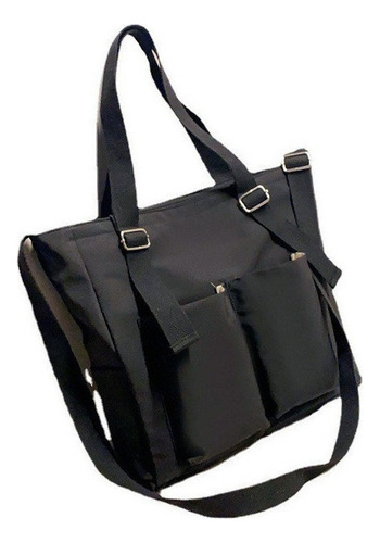 Bolso De Hombro De Lona De Doble Bolsillo Simple De Nueva Mo