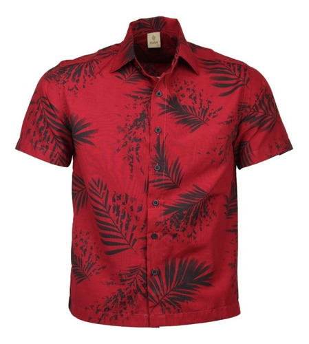 Camisa Casual Masculina Folhagens Djak Ideal Para Verão 209