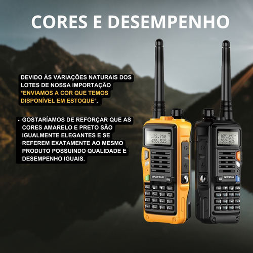Kit 4 Rádios Baofeng Walkietalk Uvs9plus Rádiofm 2800mah 10w