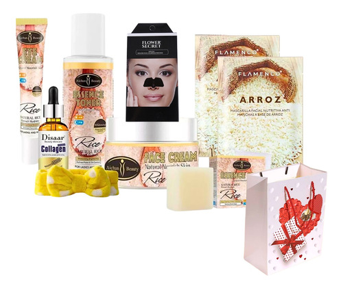 Kit Cuidado Facial De Arroz Aclarante Crema/mascarilla/serum