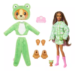 Barbie Cutie Reveal Muñeca Perrito Disfrazado De Rana