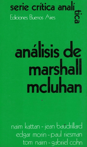 Analisis De Marshall Mcluhan