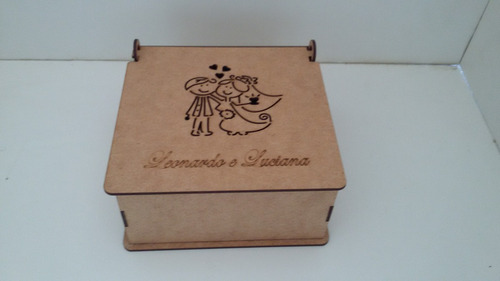 Kit 10 Caixas Padrinhos Convite Casamento Mdf 20x12x10cm