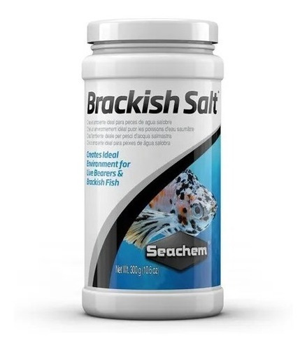 Seachem Brackish Salt 300g Peixes Água Salobra Aquário