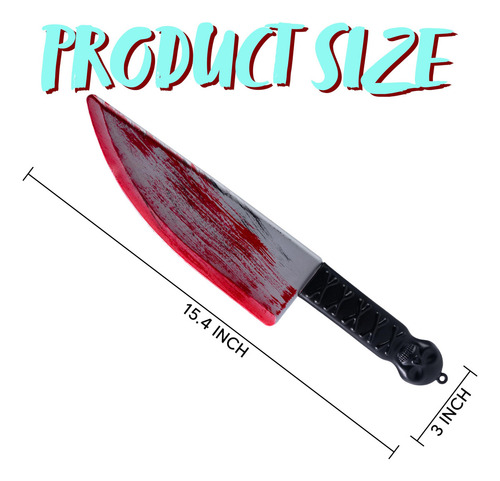 Cuchillo De Plástico Sangriento De Halloween, Cuchillo