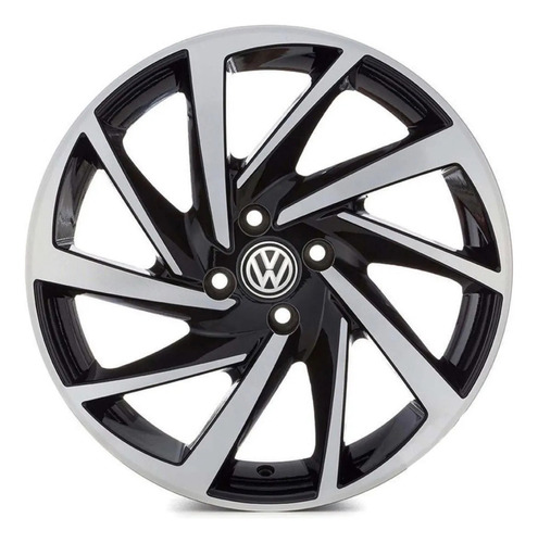 Rodas Vw Fox / Polo Aro 15 (jogo) + Bicos Cor Preto Diamantado