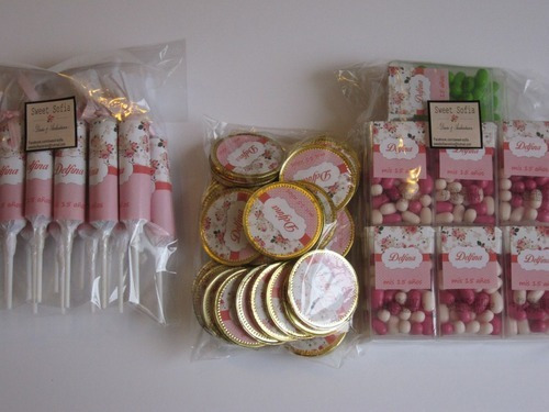 Imagen 2 de 5 de Candy Bar Souvenir Personalizado 50 Golosinas Niños Fiesta