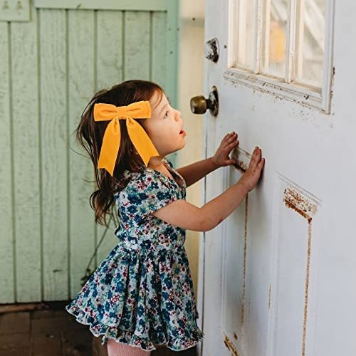 10 Unidades, 5 Lazos De Terciopelo Para El Pelo Para Niñas,