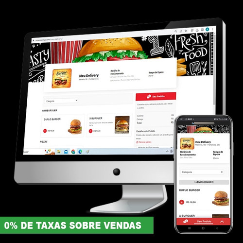Cardápio Digital Online Para Açaí Hamburgueria Pizzaria