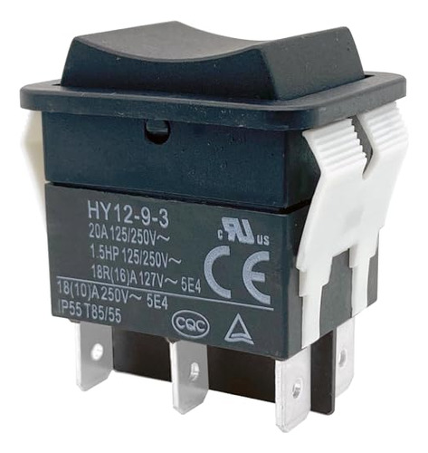 Interruptor Basculante De 2 Pzas 6 Pines 20 A 125/250 V Inte