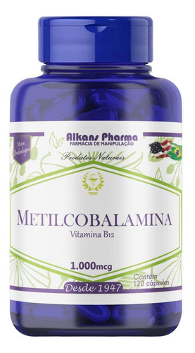 Metilcobalamina Vitamina B12 1000 Mcg 120 Cápsulas