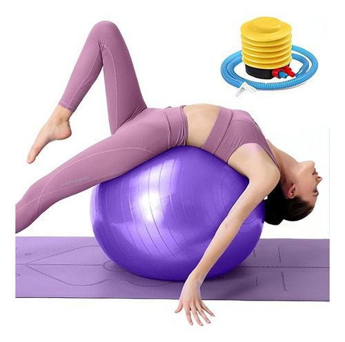   Pelota Para Pilates Y Yoga De Resistencia Con Bomba,55cm