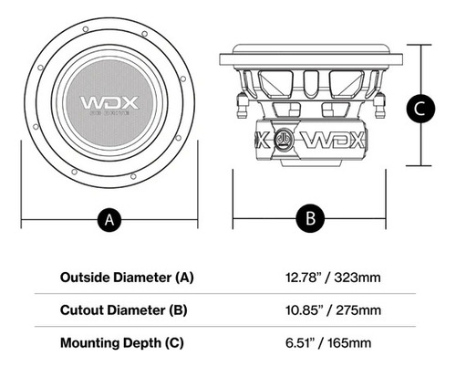 Subwoofer Db Drive Wdx12 G0.4 12 Pulgadas 600w Rms 4+4 Ohms