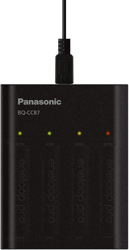 Panasonic ® Eneloop Pro Cargador Pilas Recargables + 4 Pilas AAA