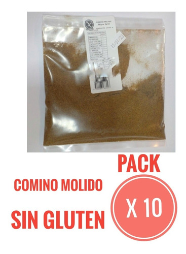 Pack 10 Sobres De Comino Sin Gluten El Pueblo 50 Gr