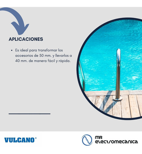Imagen 10 de 10 de Buje De Reducción Vulcano De 50 A 40 Mm (para Pegar) X 10 Un