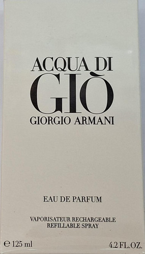 Perfume Acqua Di Gio Giorgio Armani Eau De Parfum X 125 Ml