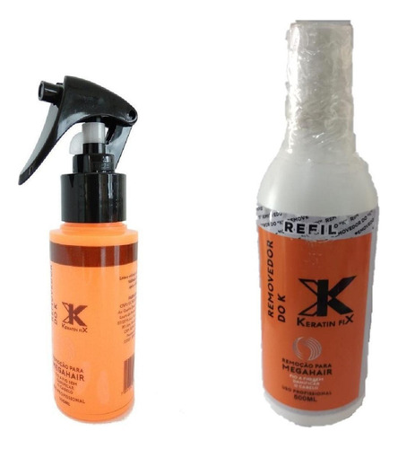 Kit 1 Removedor De Queratina Spray 100ml + 1 Refil De 500ml