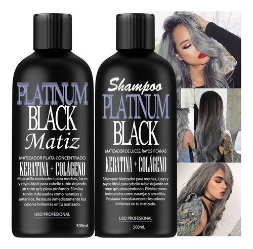  Kit Platinado Shampoo Platinum Black Y Platinum Black Matiz