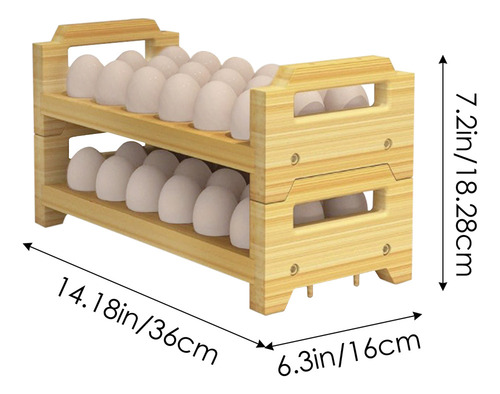 Huevera De Madera Apilable,huevera De Encimera