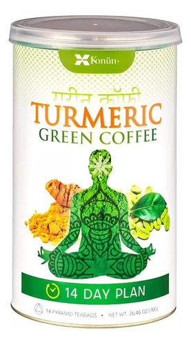 Turmeric Green Coffee Plan 14 Dias Detox Adelgazante Konun