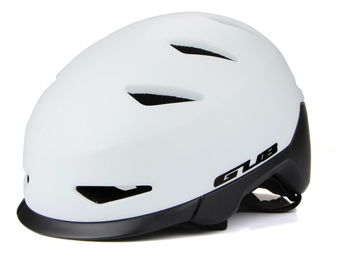 Casco Para Bicicleta Con Visera Blanco Talle M Marca Gub