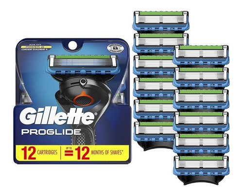 Repuesto Gillette Maquina De Afeitar Fusion 5 Proglide 12uni