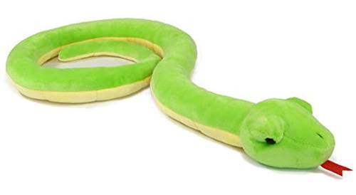 Animal De Peluche De Serpiente Verde Realista - Juguete De P