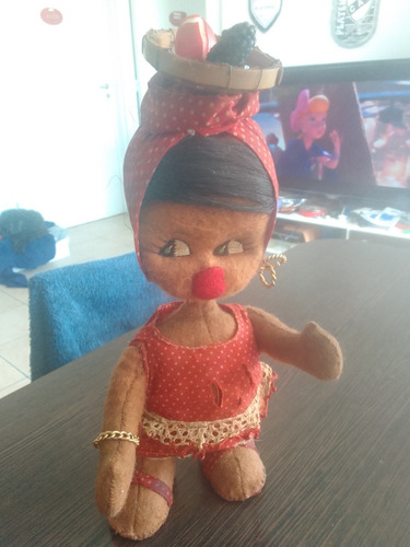 Antigua Muñeca Mulata Que Se Mueve (Usado)