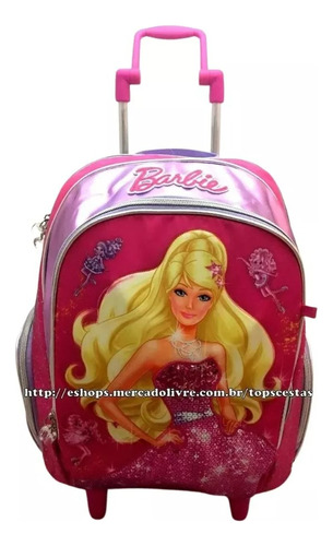 Mochila G De Rodinhas Barbie Moda E Magia Original Sestini