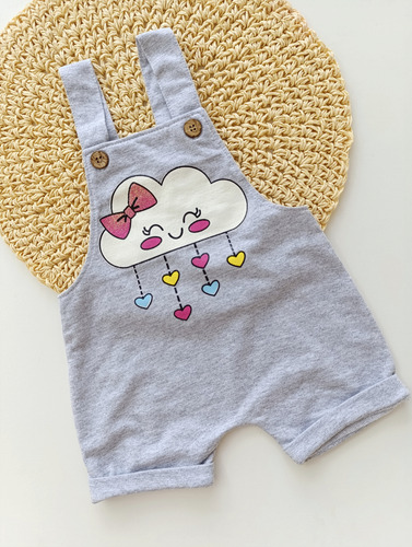 Jardinero Para Bebe Nene Nena Nube Gris 12-18 M