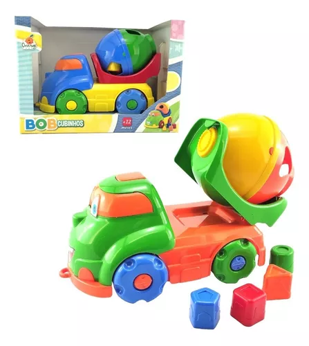 Sweet Jojo Designs Camión de construcción plegable de tela cubo cubos cubos  cajas organizador juguetes niños bebé niños - Juego de 2 - gris amarillo