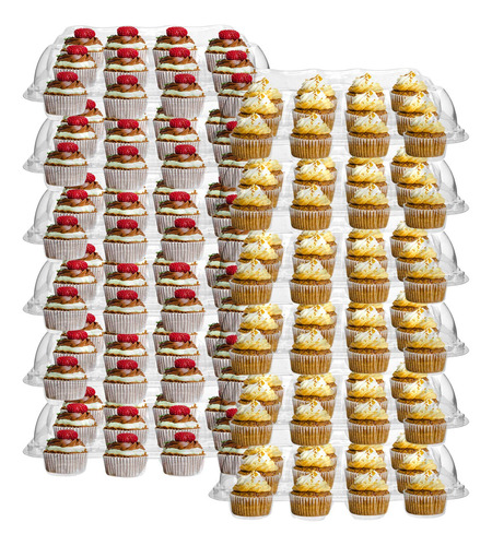 Hedume Paquete De 12 Portacupcakes, 12 Cajas Apilables Para 