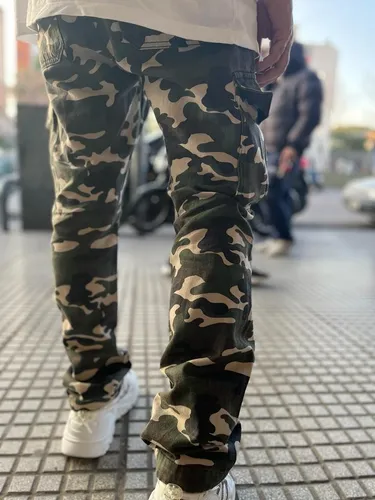 Pantalón Cargo Mom Camuflado Para Hombre