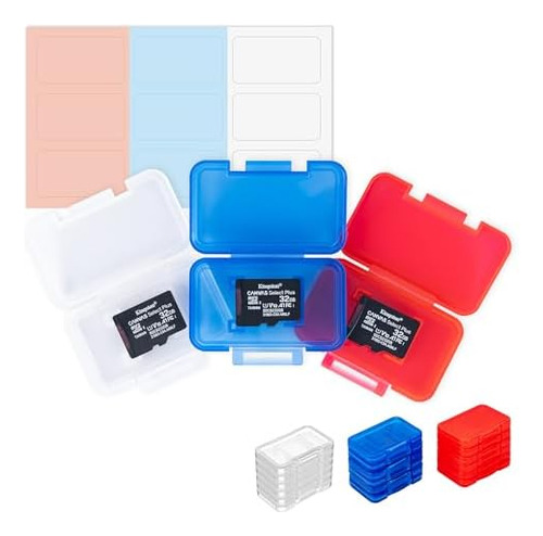 18 Fundas De Plástico Transparente Multicolor Para Tarjetas