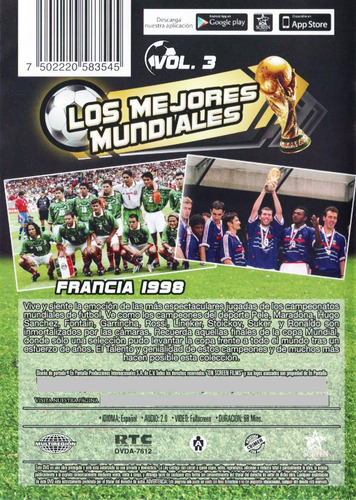 Pelicula Los Mejores Mundiales Volumen 3 Francia 1998 Dvd (Usado)