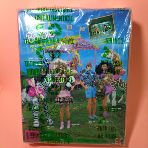 Zebra Zizi, Barbie Animal Lovin, Barbie Zoológico Año 1988 (Usado)