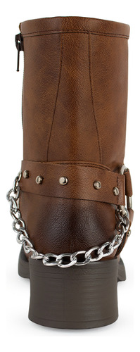 Bota Casual Herrajes Piso Comodo Moda Para Mujer Botines